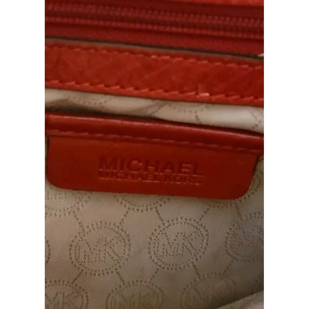 MICHAEL KORS Hamilton Large Leather Tote Dark Red LINER DIRTY, NO‎ RIPS.